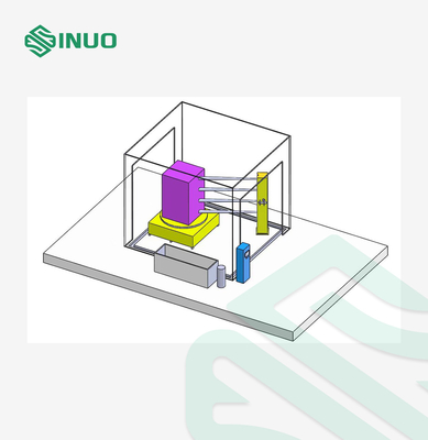 سیستم آزمایش ضد آب در محیط بیرون IPX5 IPX6 سیستم آزمایش اسپری ISO20653